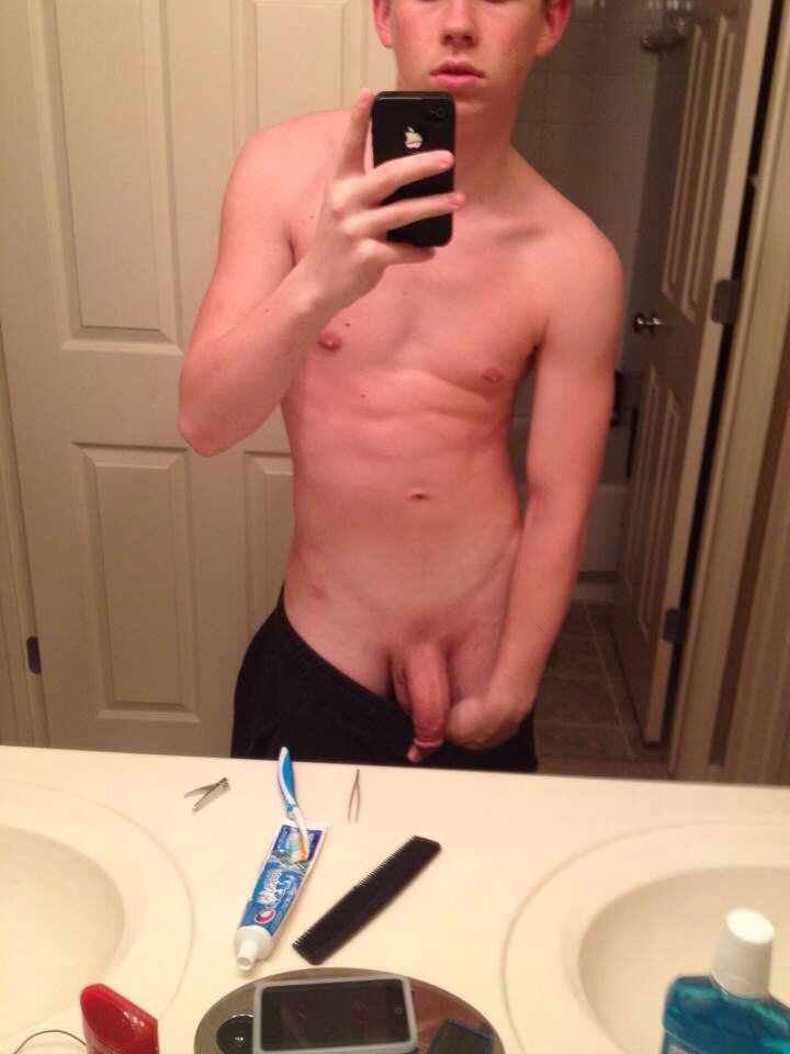 half nude boy in the bathroom